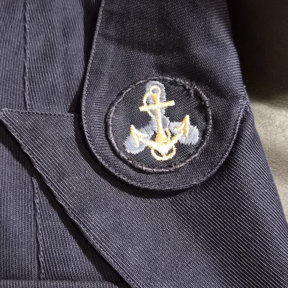 Vtg 50s US Navy WAVES Wool Jacket Halle Bros Co. Nautical Blazer - Picture 3 of 10
